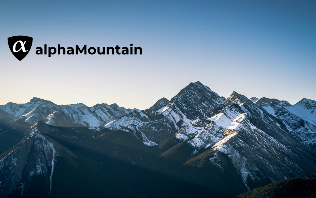 alphaMountain logo on mountain range