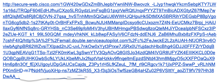 Redirect chain embedded in a long URL